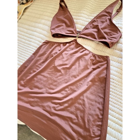 Victoria's Secret Dresses & Skirts - VICTORIA'S SECRET GOLD RHINESTONE CHAIN CUTOUT MINI DRESS MAUVE, SEXY ICON | Sm